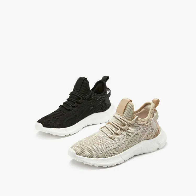 Hot Selling Lightweight Non Slip Breathable Fashion Walking Knitting Sneakers Casual Shoes For Men