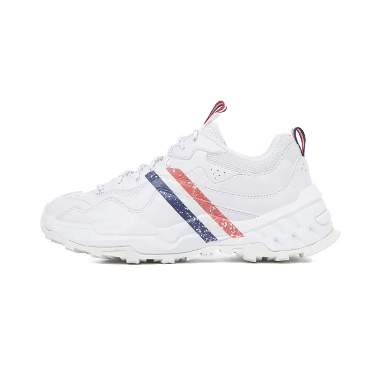 China Fashion Style Lace-up White Anti Slip Platform Sneaker Unisex Outdoor Casual Shoes