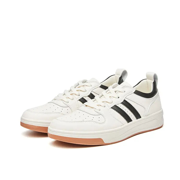 Footwear Suppliers Custom Logo Simple Styles White Flats Sneaker Women Cheap Shoes Made In China Mens