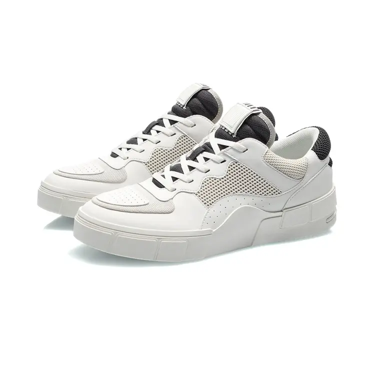 Custom Brand Outdoor Walking Low Upper Breathable White Sports Shoes Sneakers Men